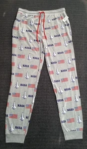 NWT Men's Mad Engine NASA Space Shuttle USA Gray Lounge Pajama Pants ~ Size XL - Picture 1 of 7