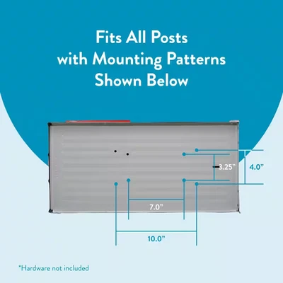 Buzón Stanley Gris, Extra Grande, Acero, Montaje Poste | Acero Gibraltar Rural Foto 1 de 4