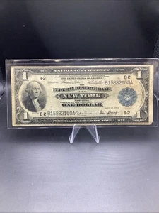 Series of 1918 US Federal Reserve Bank of New York $1 Note - May 18, 1914 - Picture 1 of 7