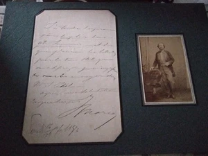 MARIO- XIX.Jh. Größte Tenor in 1883 original Brief datiert und signiert - Bild 1 von 1