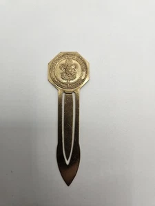 Marca de libro abridor de cartas de latón vintage BSA Boy Scout - Imagen 1 de 3
