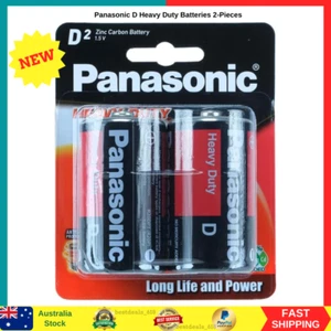 Panasonic D Heavy Duty Batteries 2-Pieces NEW AU FREE SHIPPING - Picture 1 of 9
