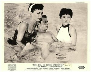 The Girl In Black Stockings Lobby Card Anne Bancroft Marie Windsor Ron Randall