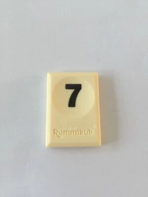 Tuile chiffre 7 sept noir pièce Rummikub Le rami des chiffres jeu de voyage - Photo 1/2