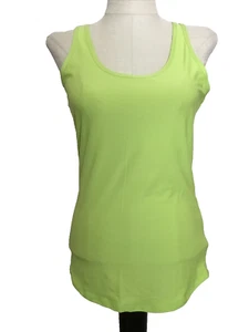 NO BOUNDARIES FITTED SUPERSOFT Bright Green SCOOP Stretch Knit TANK SZ. Jr. XL - Picture 1 of 8