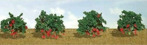 O-SCALE 8/PK OF DELICIOUS STRAWBERRY PLANTS 3/4" HIGH - GREAT FOR GARDEN & FARMS - Image 1 of 1