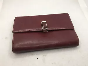 COACH Red Leather Tri-fold Soho Wallet Organizer Buckle Stitching - Picture 1 of 11