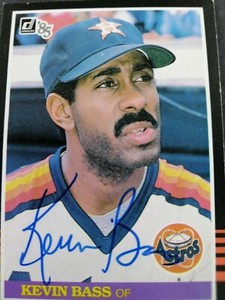 1985 Donruss SIGNED: Kevin Bass, ASTROS #136