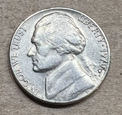 1979 D Jefferson Nickel Filled In D Error Coin - Image 1 of 4
