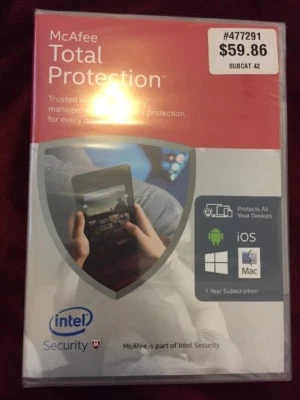*MCAFEE 2016 Total Protection Unlimited Devices PC/Mac Brand New FACTORY SEAL* - Image 1 of 4