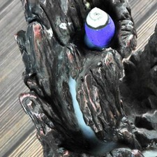  1pc Backflow Incense Holder Rock Mountain Design Censer Resin Incense Burner