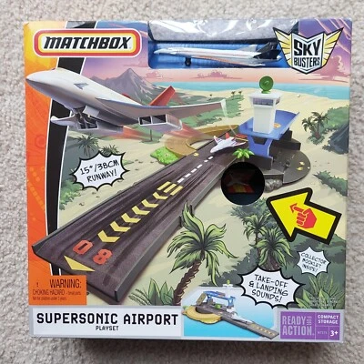 Matchbox Mattel Sky Busters Supersonic Airport Playset 2008 Retired- RARE SEALED - Image 1 of 4
