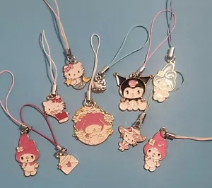 Hello Kitty Cell Phone Charm Lot of 10 - Picture 1 of 3