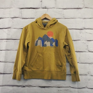 PATAGONIA Sweatshirt Hoodie Boys Medium Mountain Print Long Sleeve - Picture 1 of 9