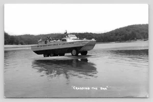 RPPC Crossing the Bar on the Boat "Susan" Wisconsin Dells Photo UNP Postcard - Picture 1 of 2