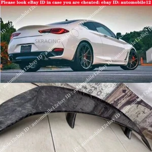FIT FOR 2017-2022 INFINITI Q60 FORGED CARBON FIBER GT TRUNK SPOILER WING - Picture 1 of 6