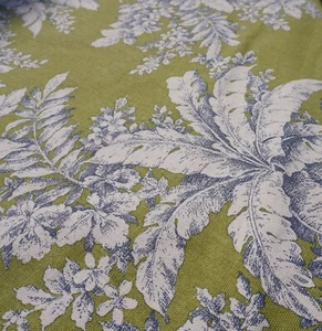 Magnolia Home Stan Cathell Fabric Blue Green Floral Botanical Tropical BTY - Picture 1 of 10