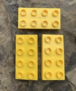 Lego Duplo 2x4x1/2 Piece. Yellow. 3 Total. #40666 - Picture 1 of 4