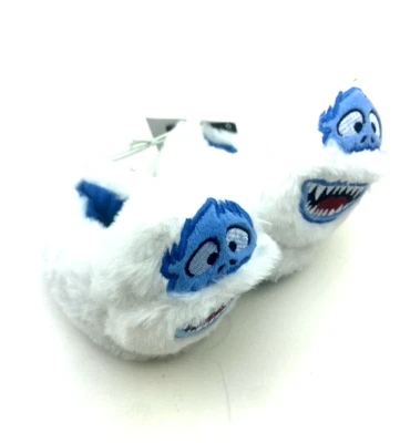Baby Slipper Shoes Size 2 Boys Girls Snowman White 3D Faux Fur Children Unisex - Image 1 of 4