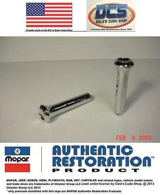 Chrysler Plymouth Dodge 1964-1974 cromo cerradura de puerta pulsadores carrocería A B C Foto 1 de 2