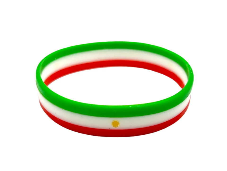 KURDISH FANSHOP Kurdistan Rojava Flagge - Armband