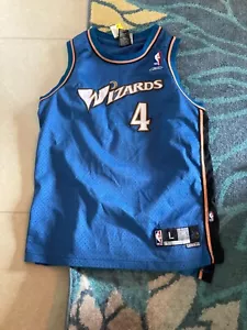 Washington Wizards Antawn Jamison #4 sewn blue jersey youth Large - Picture 1 of 1