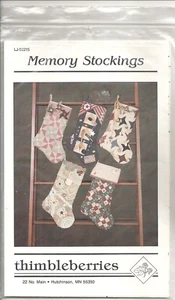 THIMBLEBERRIES MEMORY STOCKINGS SEWING PATTERN VINTAGE - Picture 1 of 2