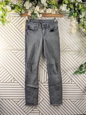 Helmut Lang Women's Ankle Skinny Jeans Stretch Gray Denim Size 24 READ 