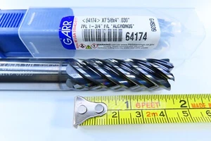 NEW 5/8" GARR  VX-7 SERIES 7 FLUTE ALCRONOS COATING 64174 SOLID CARBIDE END MILL - Picture 1 of 7