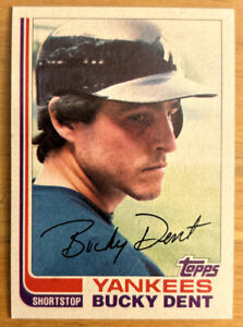 1982 Topps Bucky Dent Baseball Card #240 New York Yankees SS Mid-Grade VGEX O/C