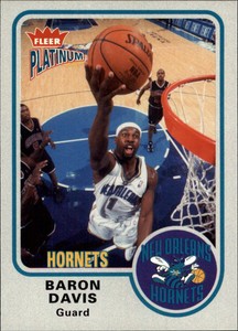 2002-03 Fleer Platinum Finish Hornets Basketball Card #135 Baron Davis /100