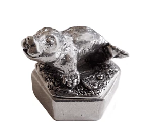 Seal Pup Pewter Trinket Box - Hand Made in Cornwall - Picture 1 of 6