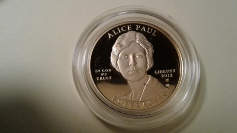 2012 Alice Pauls 1/2oz Gold Proof Coin First Spouse - Box & CoA Cover