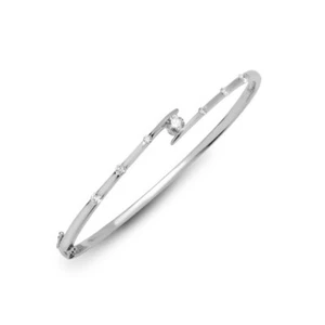 Diamant G/Si1 0,50 Karat runder Brillantschliff Stabfassung Armreif 18kt Weißgold - Bild 1 von 6