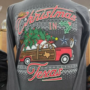 Maglione Maglione Natalizio Texas Manica Lunga 2021 Unisex Natale Bucee's GRANDE - Foto 1 di 7