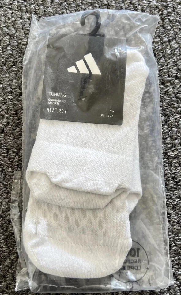 ADIDAS FORMOTION RUNx4D White RUNNING SOCKS Size M - Image 1 of 3