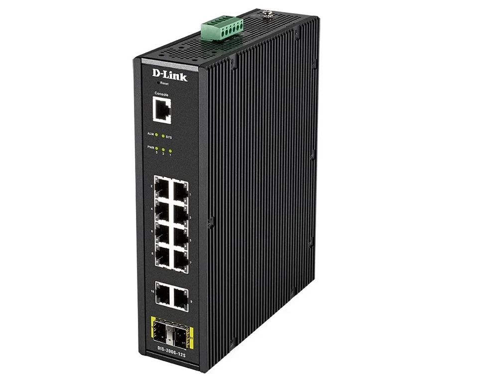 D-Link DIS 200G-12S Managed L2 Gigabit Ethernet Switch 10 x 10/100/1000 + 2 x SF - Image 1 of 4