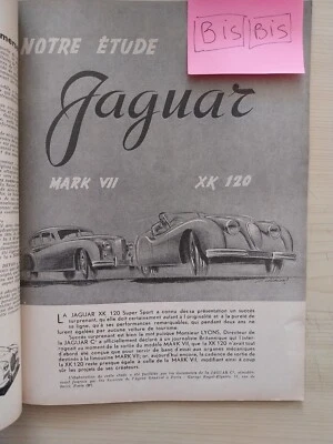 REVUE TECHNIQUE JAGUAR MK 7 XK 120 MK VII 3.4 mark VII 3400 Rta JAGUAR XK120 3.4 - Photo 1/4