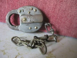 VINTAGE 1953 P.R.R. LANCASTER PA. PADLOCK LOCK NO KEY - Picture 1 of 7