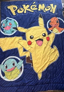 Official Nintendo Pokemon 2017 Pikachu Comforter Blanket Only Twin Size - Picture 1 of 4