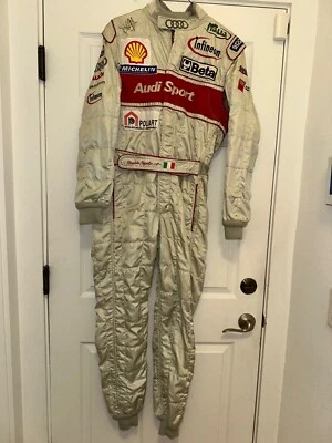 AUDI SPORT R8 DINDO CAPELLO 2001-2002 CARRERA USADO/USADO TRAJE DE CONDUCTOR SPARCO, FIRMADO Foto 1 de 4