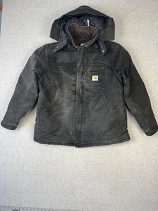 Vintage Carhartt traditioneller Mantel Herren 2XL schwarz lockere Passform Ente Canvas isoliert USA - Bild 1 von 10