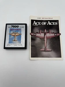 Ace of Aces Atari 7800 Cartridge Cart And Manual Authentic Tested - Picture 1 of 6