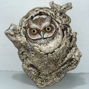 Don Briddell SCREECH OWL Bird Overboard 2005 "I.C.U." Sculpture Wall Art #341 - Picture 1 of 3