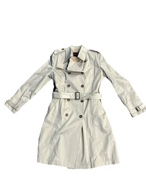 Chaqueta de trinchera para mujer Cole Haan beige con cinturón talla mediana LEER para medidas Foto 1 de 4