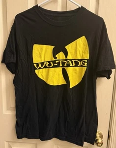 Camisa Wu Tang Clan Negra Rap Manga Corta Cuello Redondo Camisa de Concierto Banda Camiseta Grande - Imagen 1 de 4