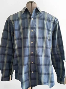 Tommy Bahama Algodón Cuadros Abotonada Talla L Pit To Pit 24” Manga 25” L 30.5” Hombres - Imagen 1 de 14