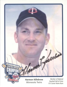 Harmon Killebrew - Minnesota Twins Autograph 4x5 Team Issued Photo JSA Authentic - Picture 1 of 4