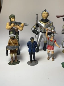 Toy Soldier Lot Of 8 Pro Painted Figures. Most 54mm, Marx And Elastolin. - Picture 1 of 6