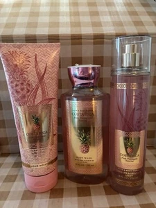 BATH AND BODY WORKS Pink Pineapple Sunrise Body Cream, Gel And Frag Mist - Picture 1 of 7